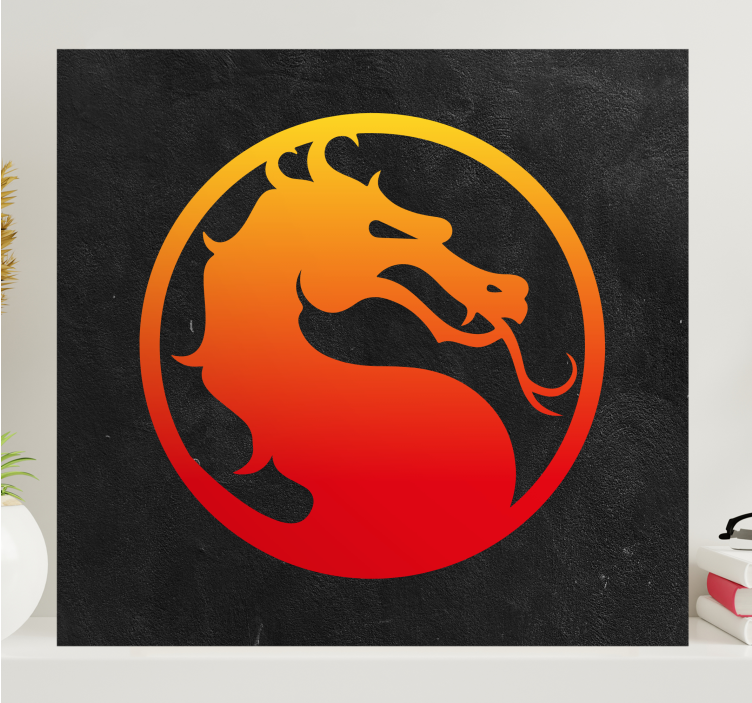 Video game canvas art mortal kombat dragon art - TenStickers