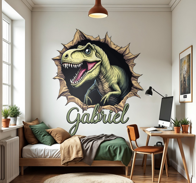 3D effect with name wall sticker - TenStickers