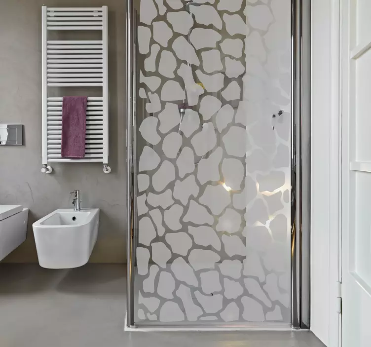 Giraffe Pattern Shower Sticker - TenStickers