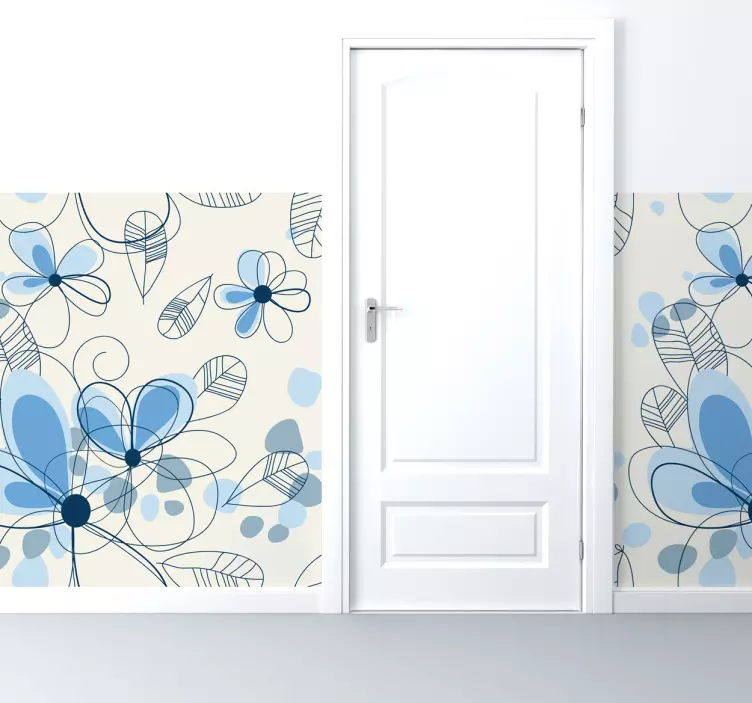 Floral Pattern Vinyl Sheet Sticker - TenStickers