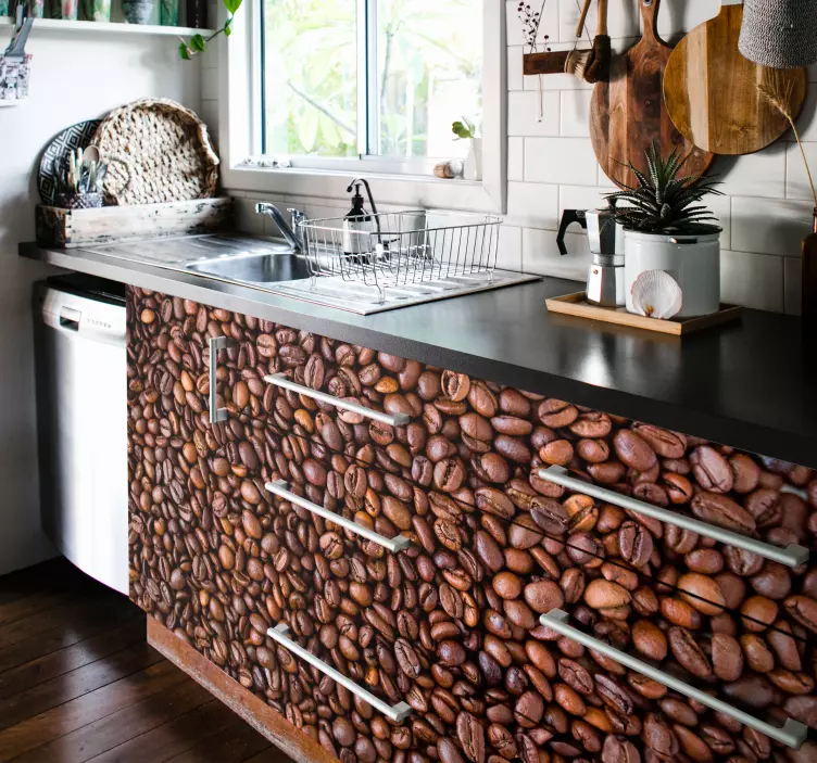 Coffee texture piece Wall Mural sticker - TenStickers