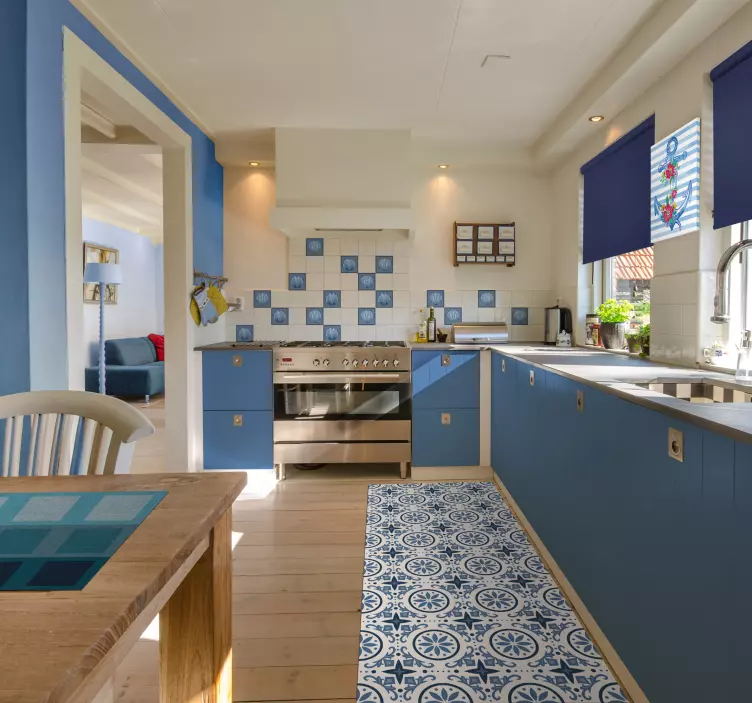 Seashell Blue Tones tile sticker - TenStickers