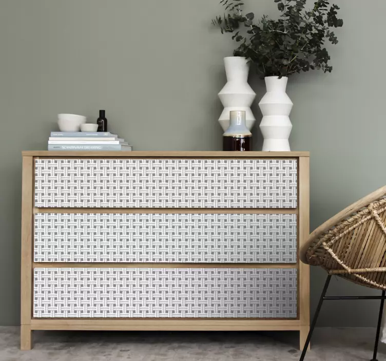 Woven texture pattern furniture sticker - TenStickers