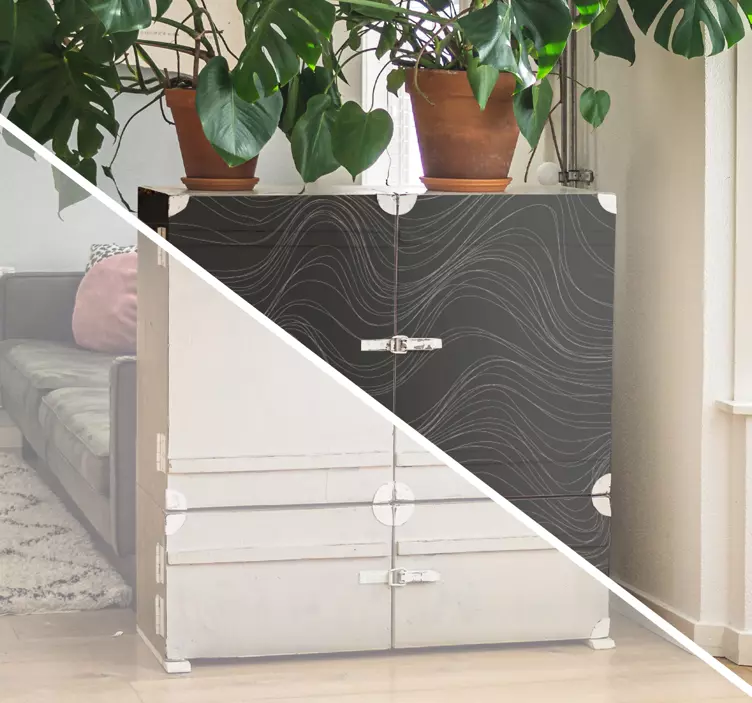 Waves textures furniture sticker - TenStickers