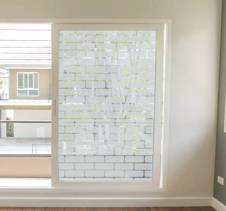 Brick window texture wall sticker - TenStickers