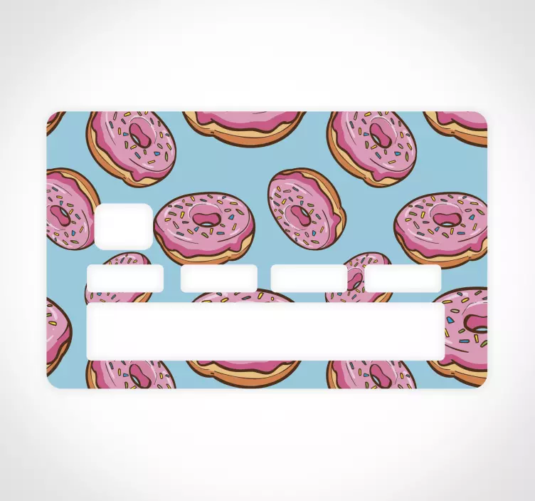 Delicious donuts food theme credit card sticker - TenStickers