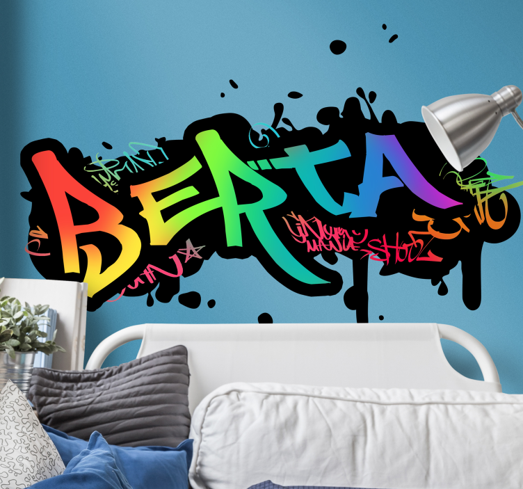 Graffiti Name Customisable Wall Sticker - TenStickers
