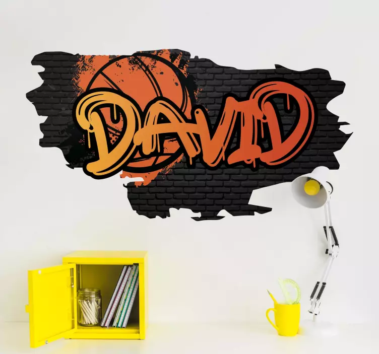 Wall stickers for kid basketball graffiti design - TenStickers