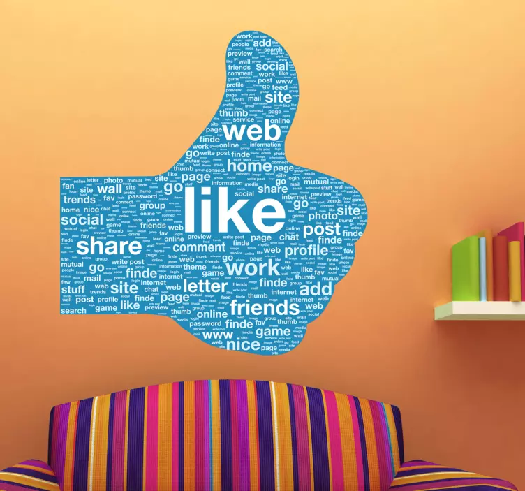 Thum Up Online Media Decal - TenStickers