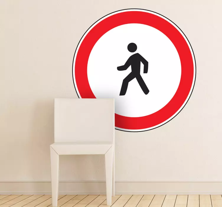 Pedestrian Sign Sticker - TenStickers