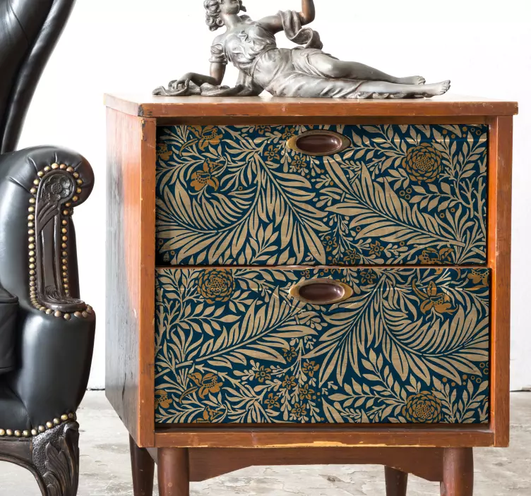 Vintage Floral Pattern furniture sticker - TenStickers