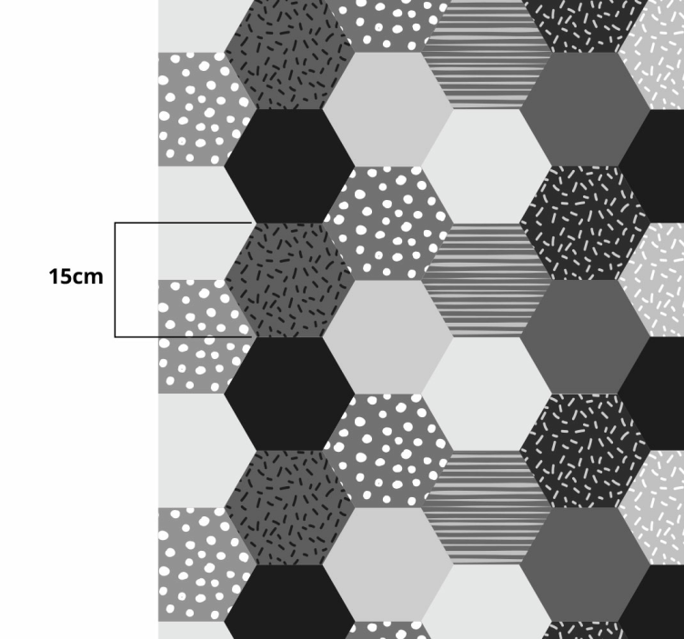 Grey pentagon shape floor sticker floor sticker - TenStickers