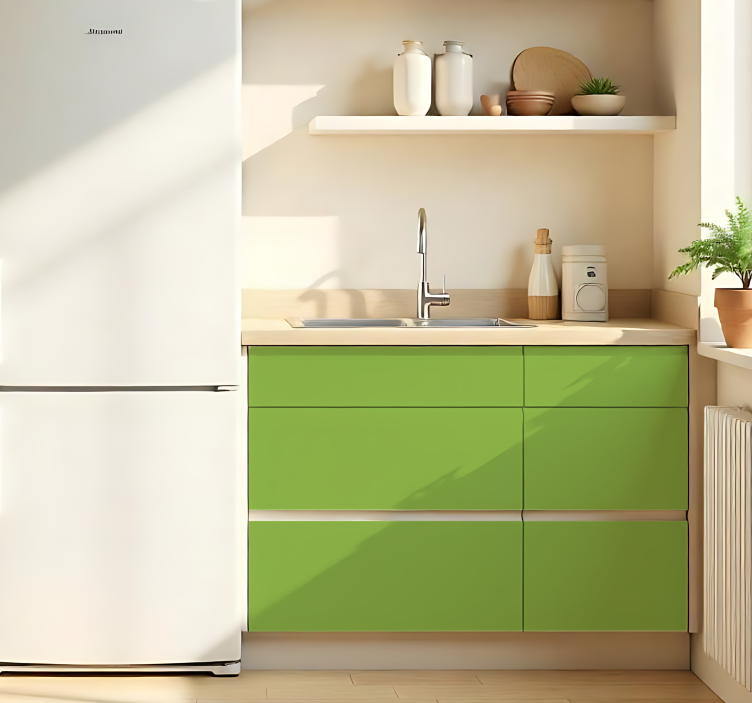 Matte Green plain sticker - TenStickers