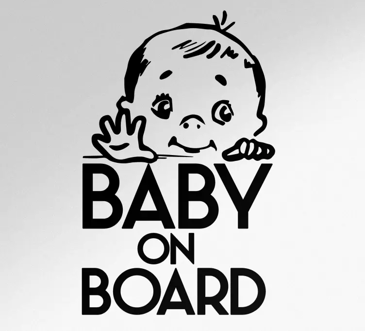 Adorable Infant Notification Baby on board sticker - TenStickers