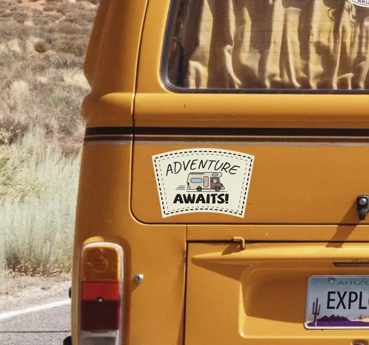 Adventure Awaits Car Sticker - TenStickers