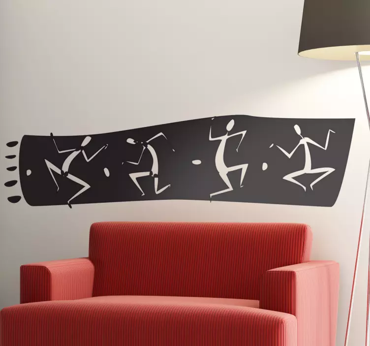 African Border Wall Sticker - TenStickers