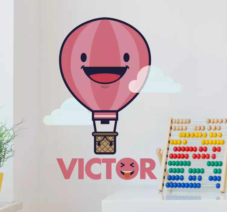 Air Balloon Customisable Sticker - TenStickers