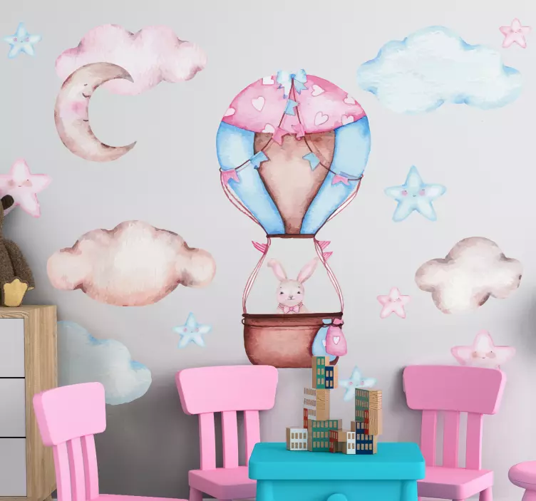 Airborne Balloon wall stickers for kid - TenStickers