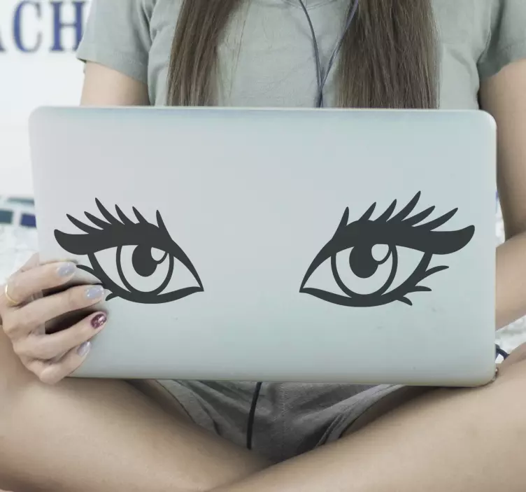 Anime eyes laptop vinyl skins - TenStickers