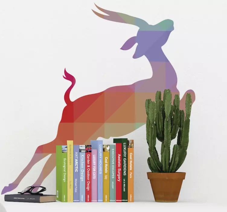 Antelope Silhouette Wall Sticker - TenStickers