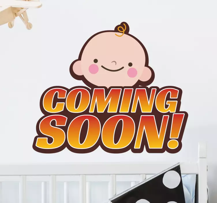 Baby Coming Soon Wall Sticker - TenStickers