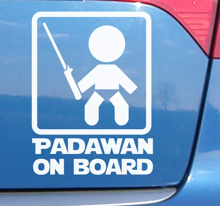 Padawan baby on board car sticker - TenStickers