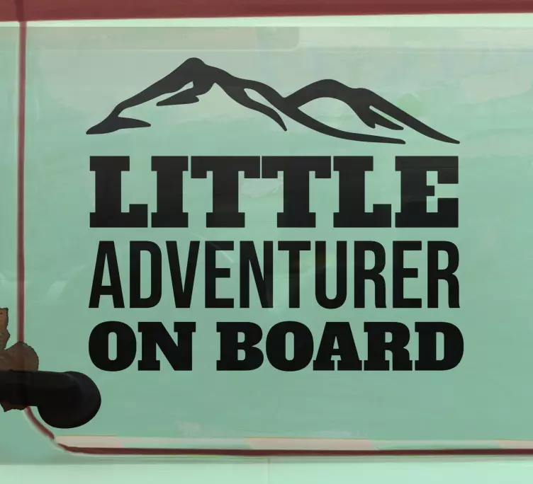 Baby on board sticker little adventurer inside - TenStickers