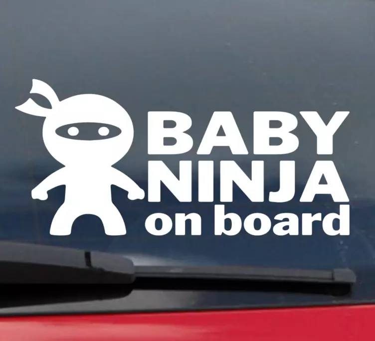 Baby on board sticker ninja baby alert - TenStickers