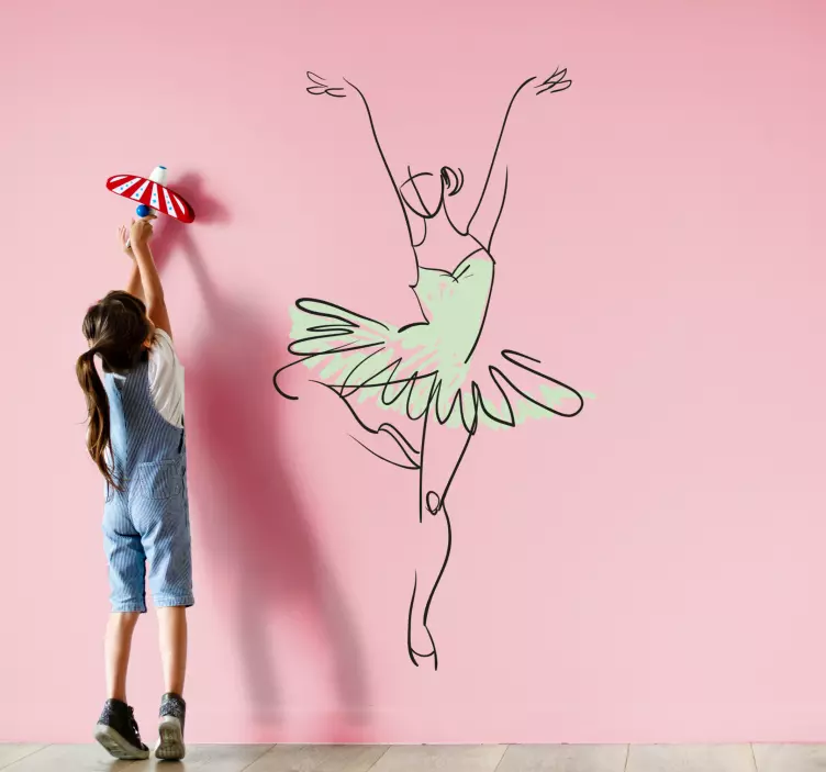 Ballet Ballerina Silhouette wall stickers for kid - TenStickers