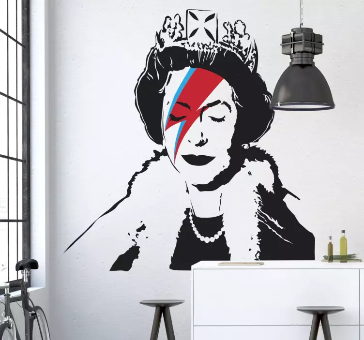 Banksy Queen Elizabeth Sticker - TenStickers