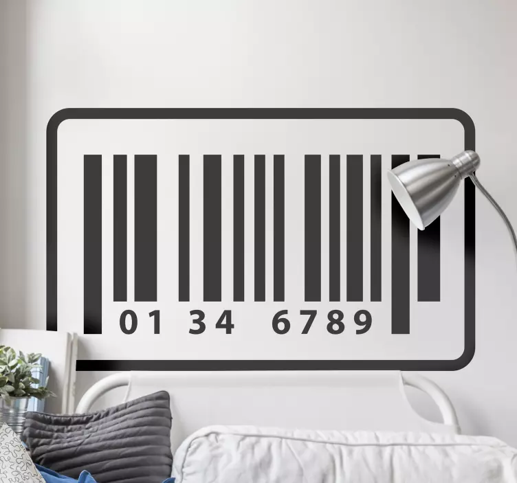 Bar code Abstract Wall Sticker - TenStickers