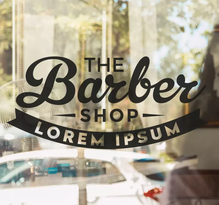 Barber shop aesthetic shop window sticker - TenStickers