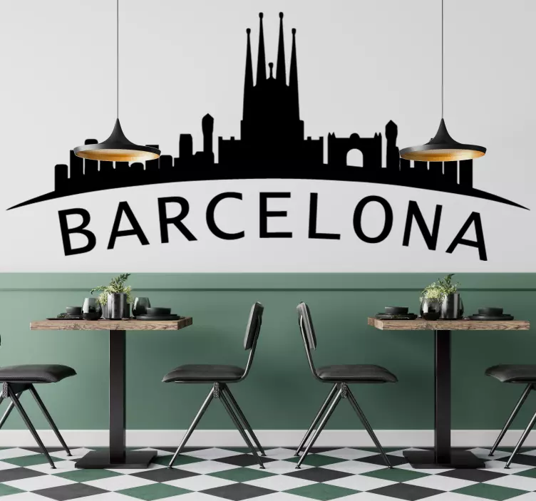 Barcelona sticker barcelona city skyline - TenStickers