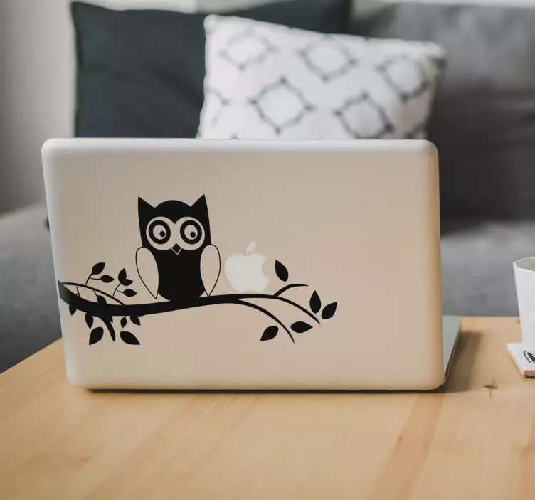 Bat on Tree Laptop Sticker - TenStickers
