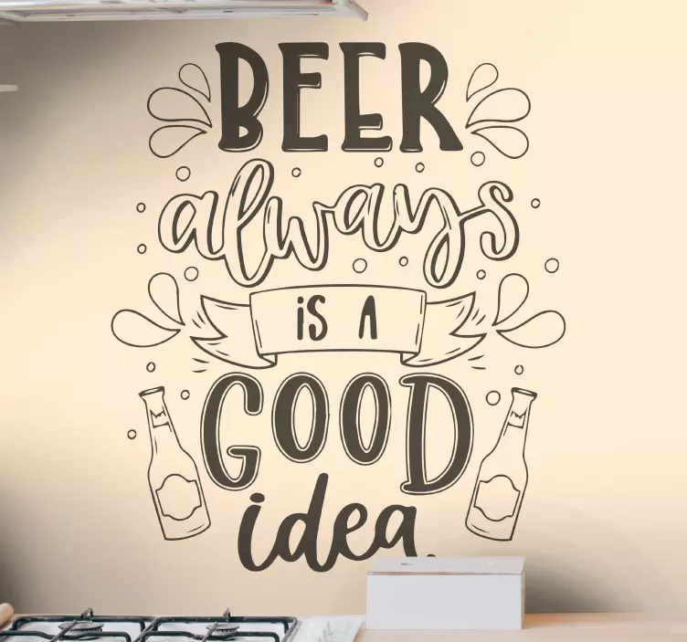 Beer good idea drink sticker - TenStickers