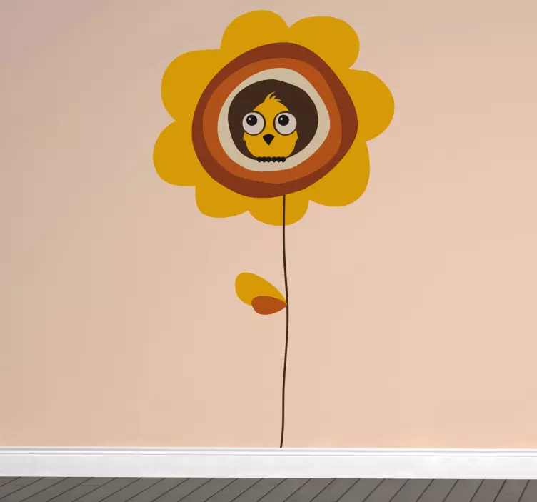 Bird Flower Wall Sticker - TenStickers