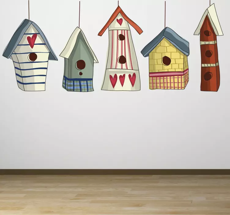 Bird Houses Wall Sticker - TenStickers