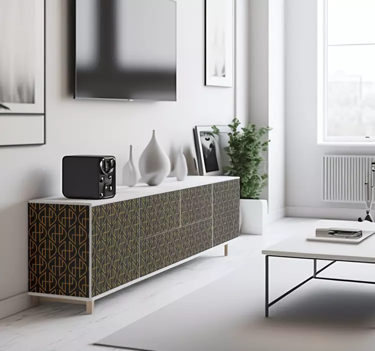 Black and gold lines =  Black and Gold Stripes line sticker - TenStickers