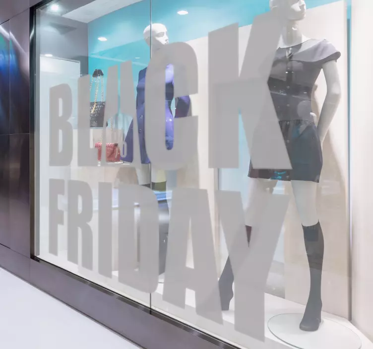 Black friday shop window sale sticker - TenStickers