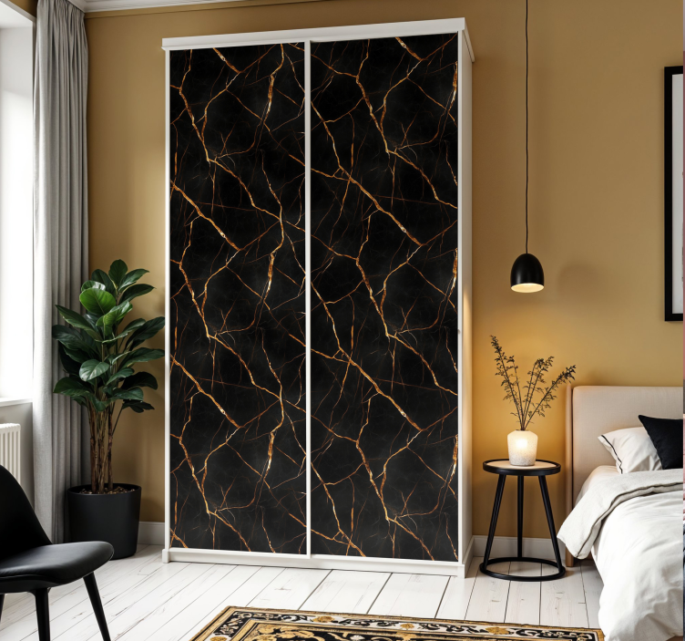 Black marble furniture sticker - TenStickers