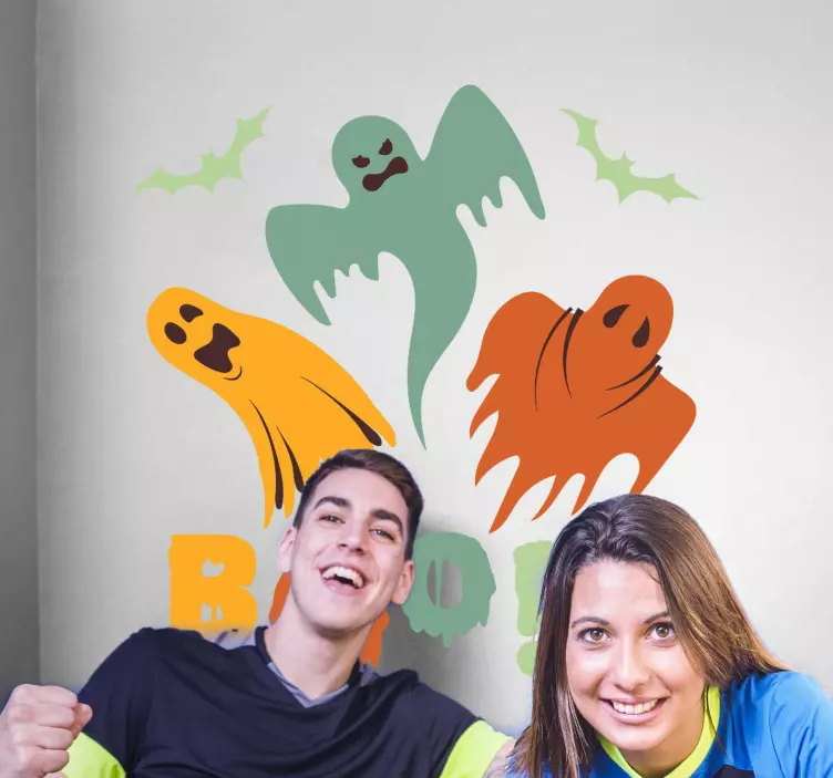 Boo ghost  halloween sticker - TenStickers