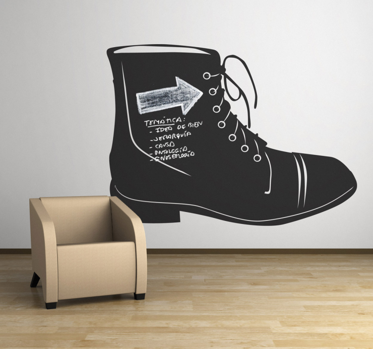 Boot Blackboard Sticker - TenStickers
