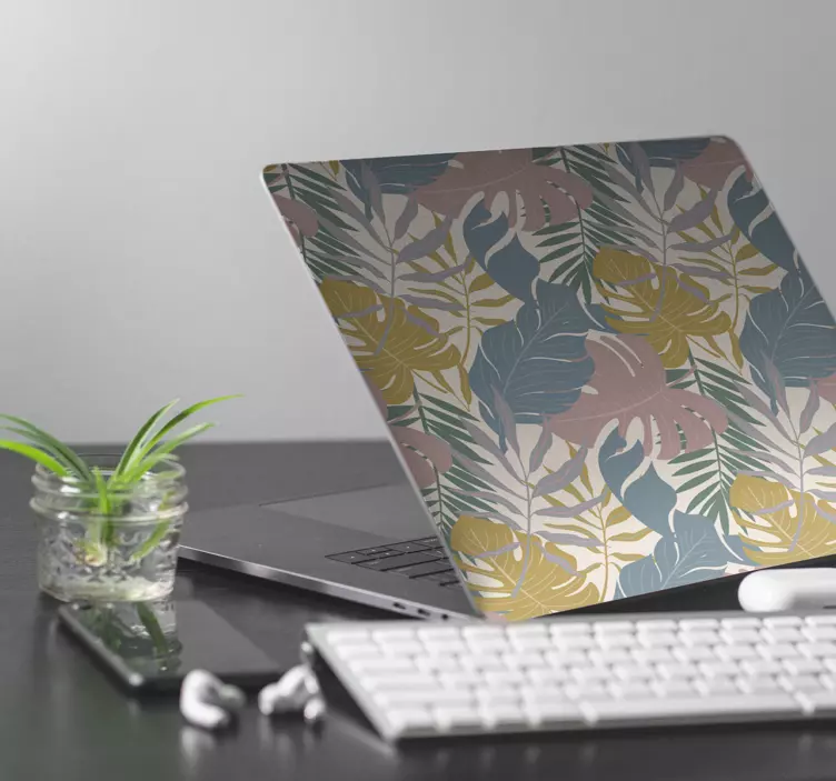 Botanical Leaf Patterns laptop skin - TenStickers