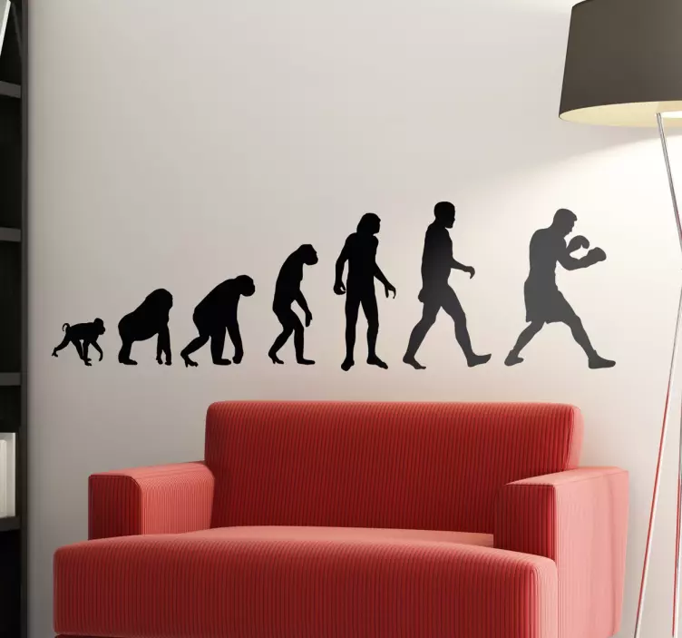 Boxer Evolution Wall Sticker - TenStickers