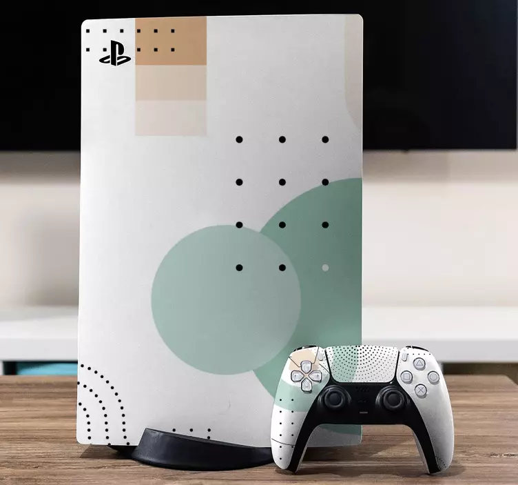 Bright background with symbols PS5 decal - TenStickers