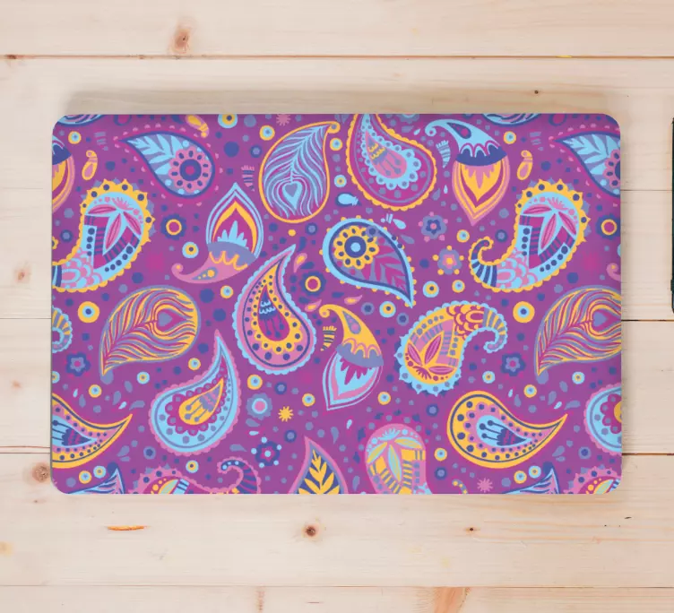 Bright purple background laptop skins - TenStickers
