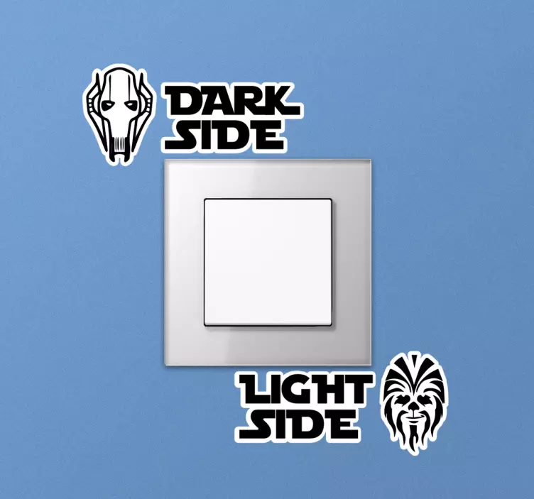 Shadows and Illumination light switch sticker - TenStickers