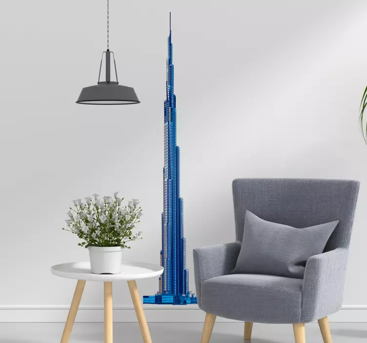 Burj Khalifa Silhouette Sticker - TenStickers