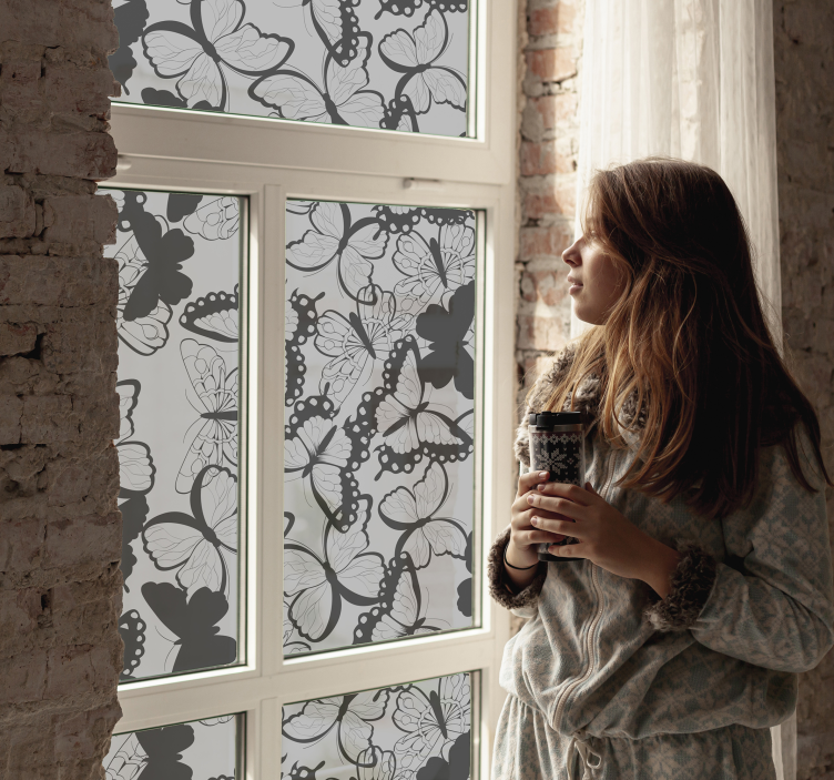 Butterflies window foil sticker - TenStickers