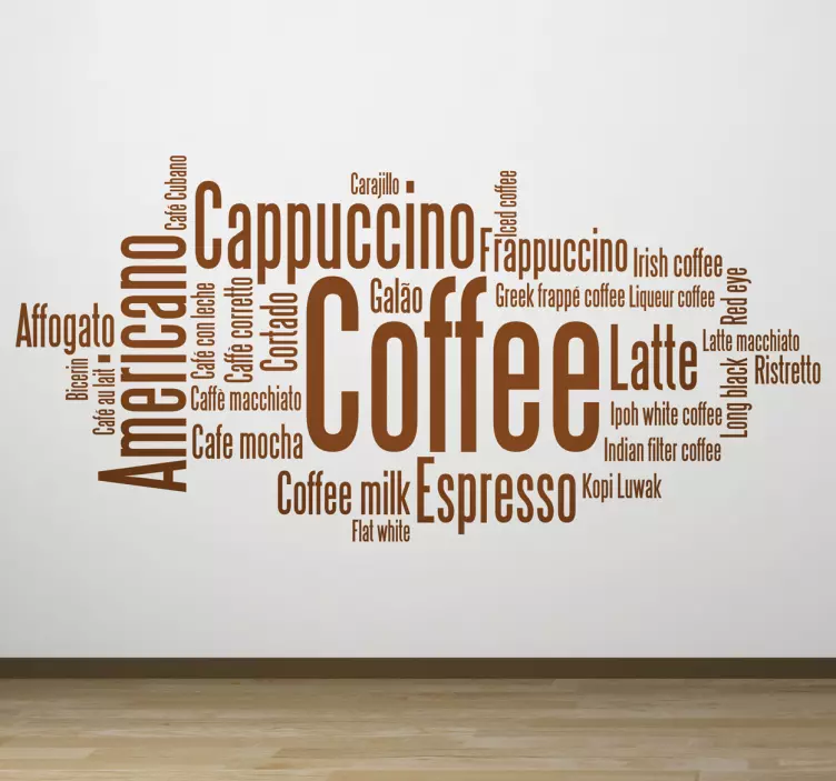 Café Concept Wall Sticker - TenStickers